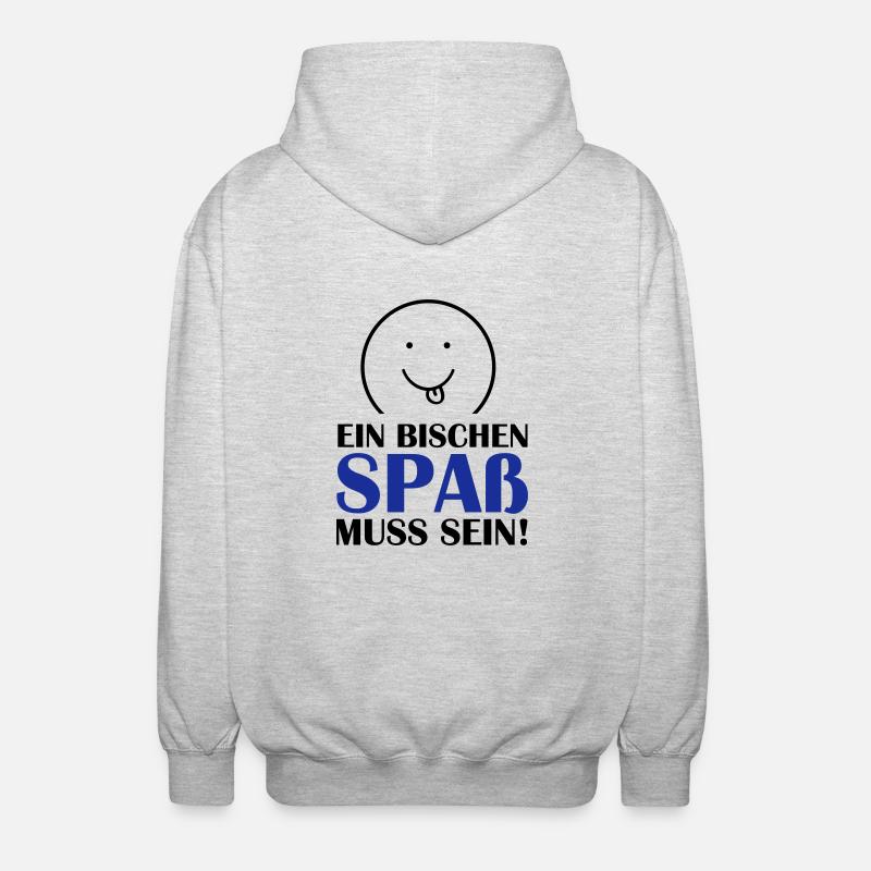 (spass_muss_sein_02) - Unisex Kapuzenjacke - Hellgrau meliert
