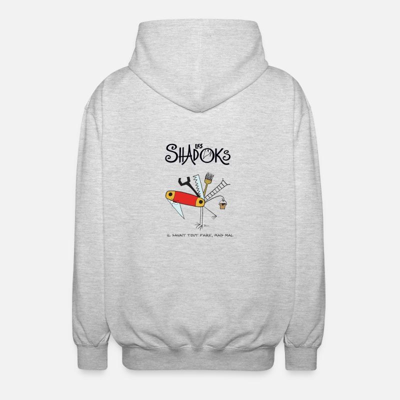 Couteau suisse Shadoks - Veste à capuche unisexe - gris clair chiné