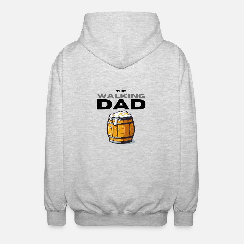 Walking Dad - Unisex Kapuzenjacke - Hellgrau meliert