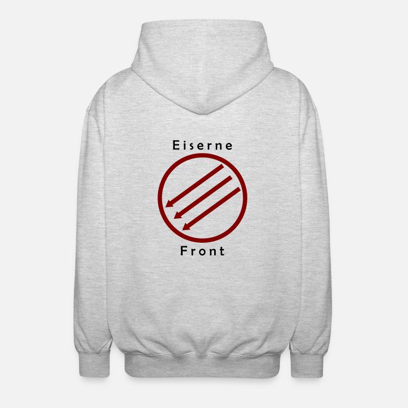 Eiserne Front - Drei Pfeile - Unisex Kapuzenjacke - Hellgrau meliert