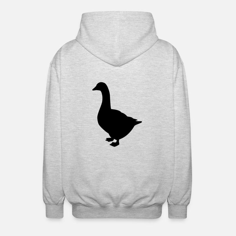 gans ganz anders - Unisex Kapuzenjacke - Hellgrau meliert