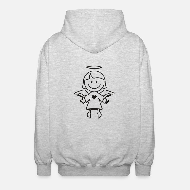 Ein Engel! - Unisex Kapuzenjacke - Hellgrau meliert