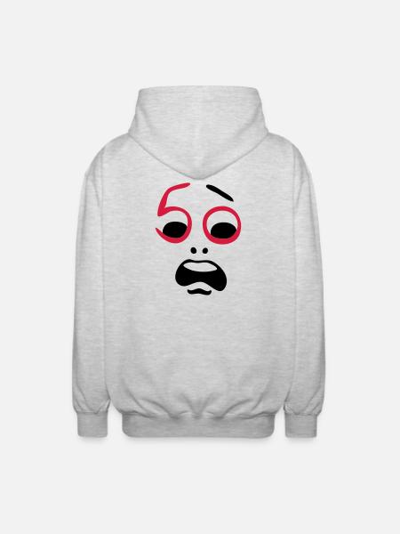 Help, 50 years! - Unisex Hooded Jacket - light heather grey