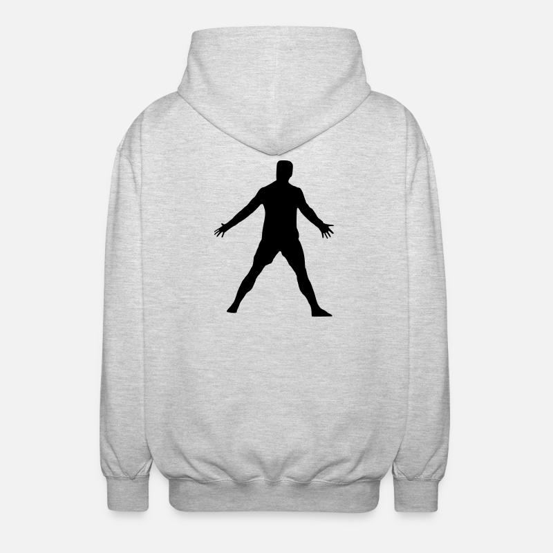Cristiano pose - Veste à capuche unisexe - gris clair chiné