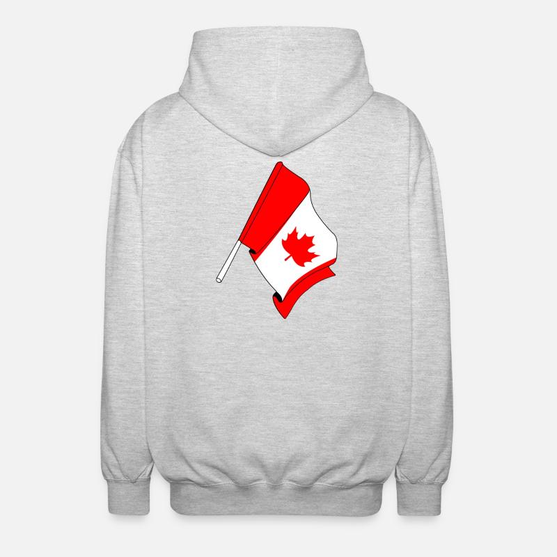 Drapeau du Canada - Veste à capuche unisexe - gris clair chiné