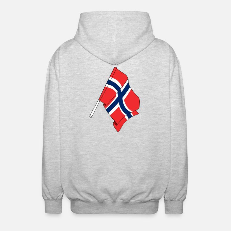 Drapeau Norvège - Veste à capuche unisexe - gris clair chiné