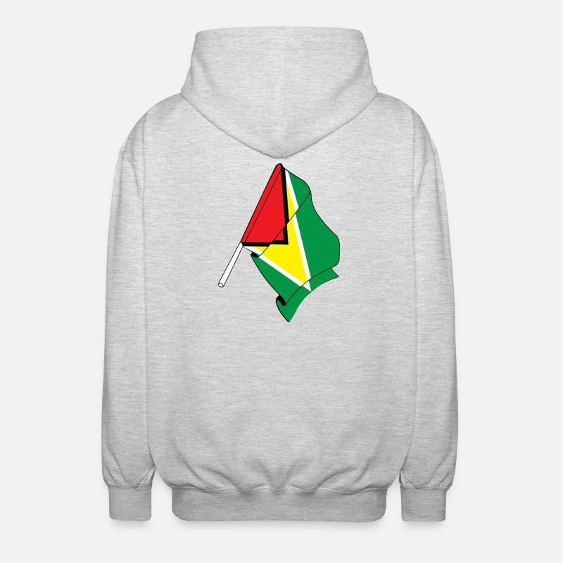 Drapeau de la Guyane - Veste à capuche unisexe - gris clair chiné