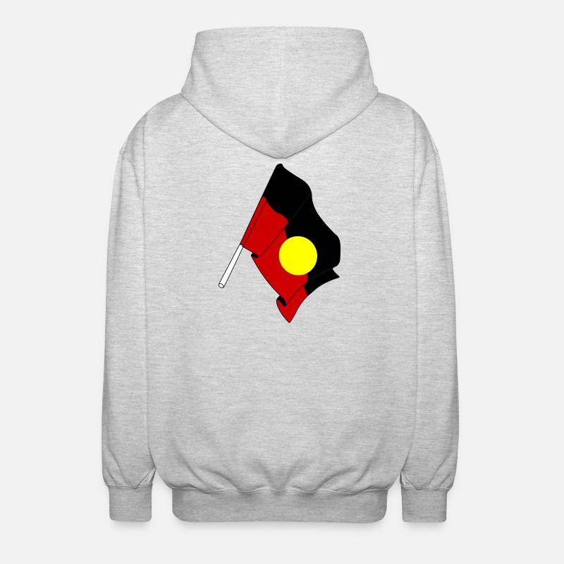 Drapeau des Aborigènes - Veste à capuche unisexe - gris clair chiné