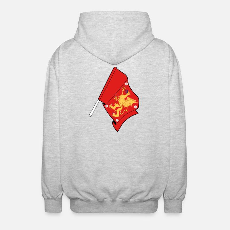 Drapeau du comté d’Östergötland - Veste à capuche unisexe - gris clair chiné