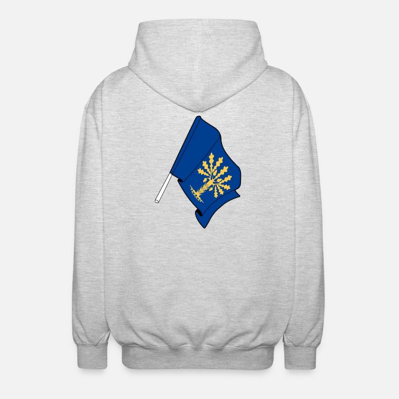 Blekinge, Suède – Simple flag pride - Veste à capuche unisexe - gris clair chiné