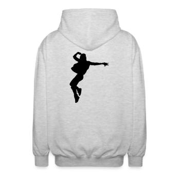 B-Girl Silhouette – Breakdance Style - Veste à capuche unisexe - gris clair chiné - Dos - AI Model Male 185 light (185cm)
