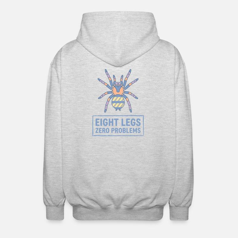 Eight Legs Zero Problems Tarantula - Unisex Hooded Jacket - light heather grey