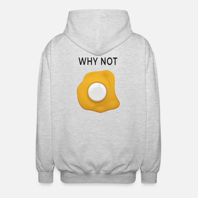 Why Not Rethinking Fried Eggs - Unisex Hooded Jacket - light heather grey