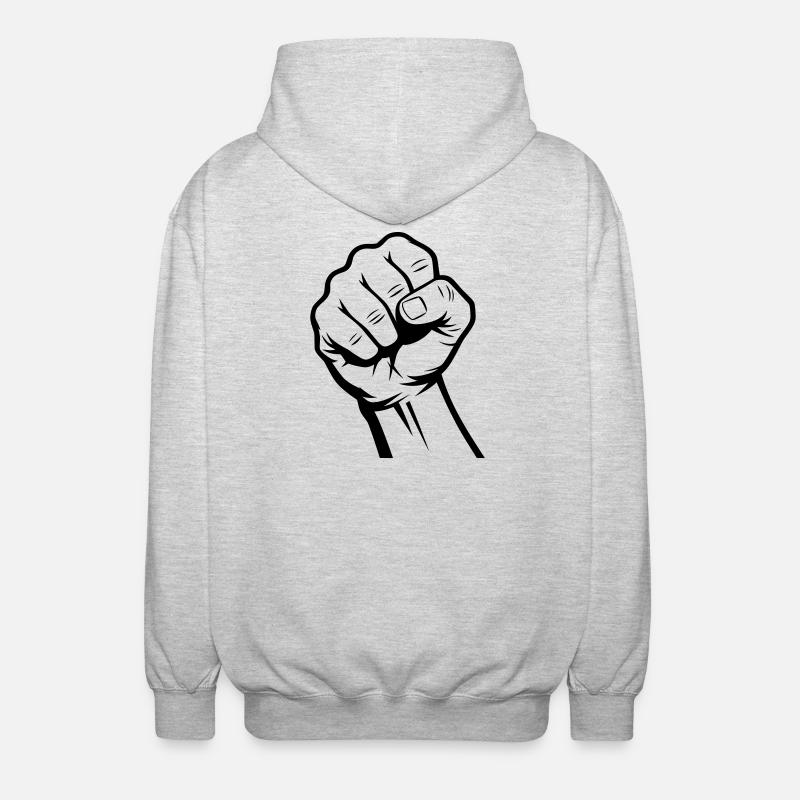 Faust - Unisex Kapuzenjacke - Hellgrau meliert