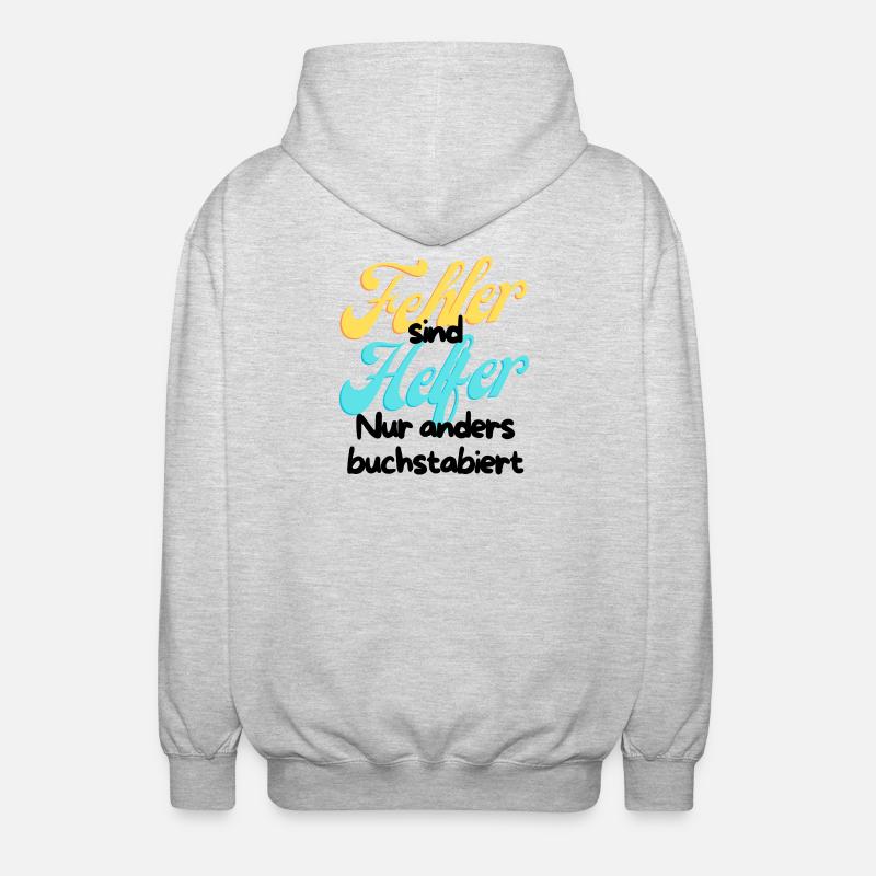 Fehler Helfer Gradient Script - Unisex Kapuzenjacke - Hellgrau meliert