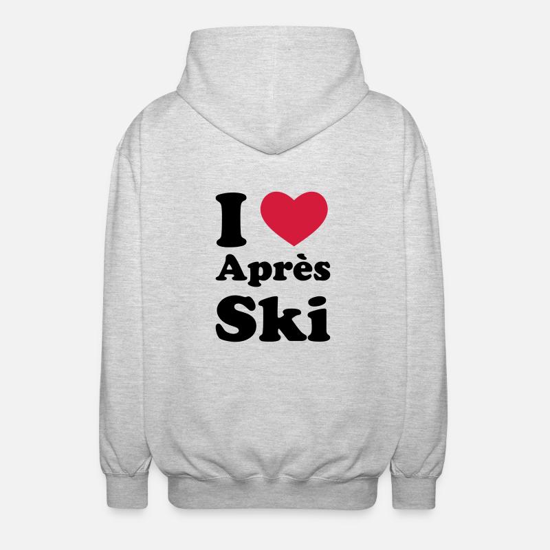 Après Ski Skiing - Veste à capuche unisexe - gris clair chiné