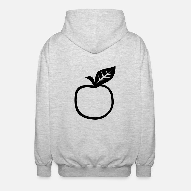 Apfel - Unisex Kapuzenjacke - Hellgrau meliert