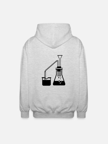 Chemie Experiment Geschenkidee Substanz mischen - Unisex Hooded Jacket - light heather grey