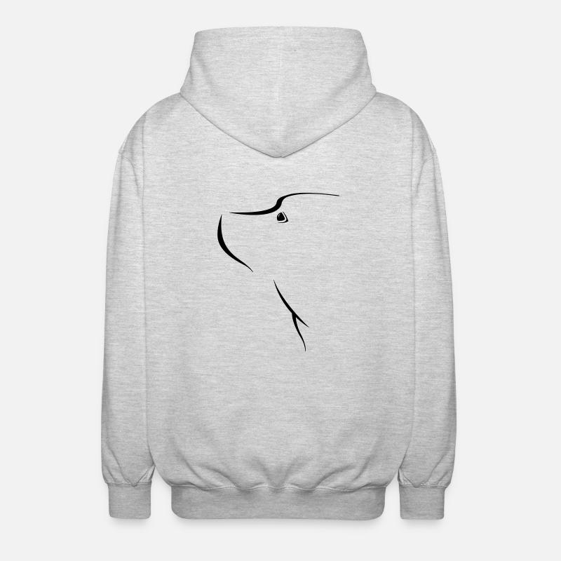 bone - Unisex Kapuzenjacke - Hellgrau meliert