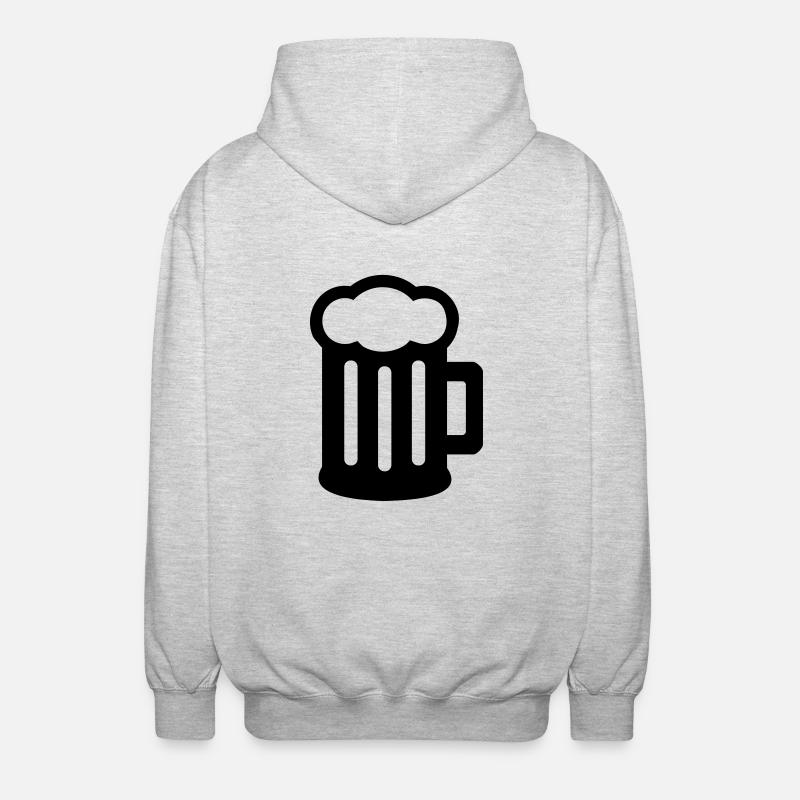 Bier - Unisex Kapuzenjacke - Hellgrau meliert