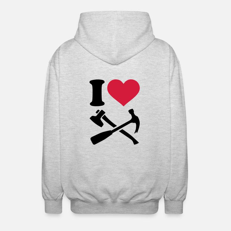 Werkzeug - Unisex Kapuzenjacke - Hellgrau meliert