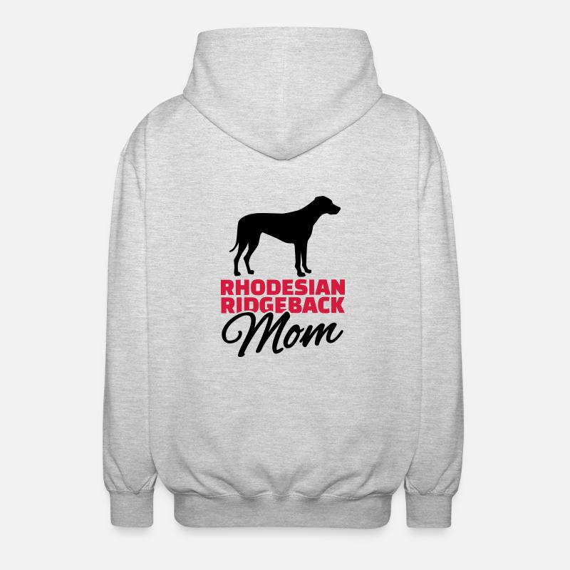 Rhodesian Ridgeback Mom - Unisex Hooded Jacket - light heather grey