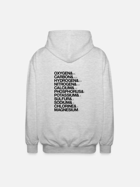 Elements of human body - Unisex Hooded Jacket - light heather grey