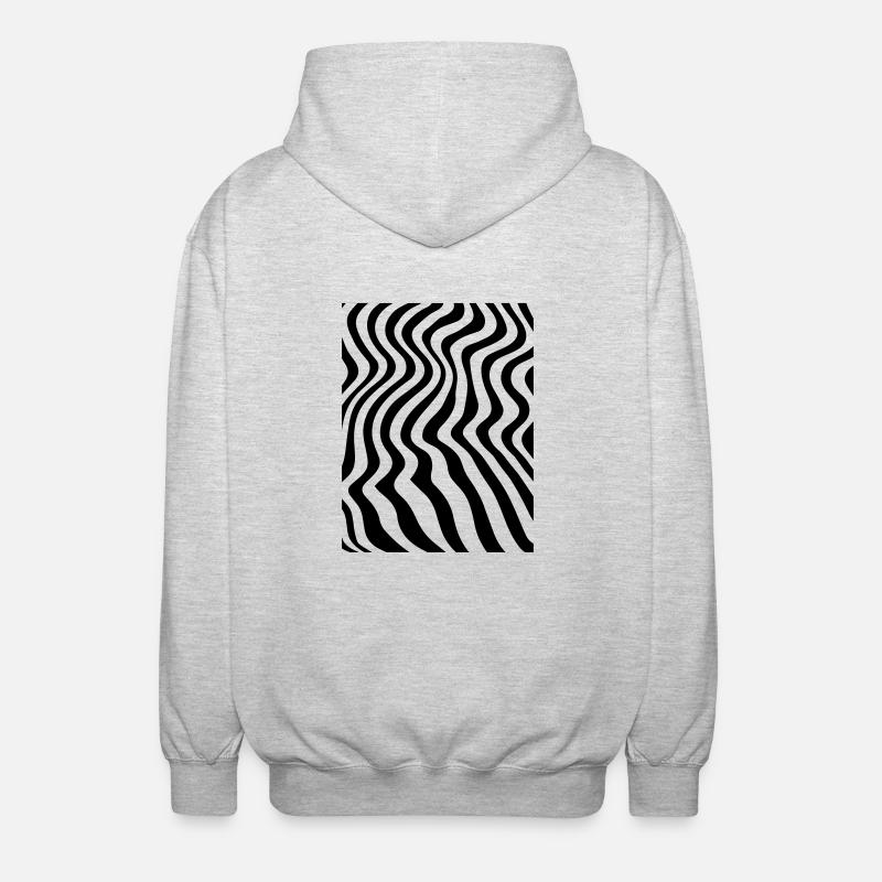 Databending Lines - Unisex Kapuzenjacke - Hellgrau meliert