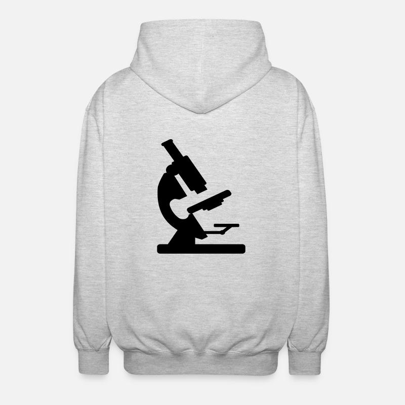 microscope - Veste à capuche unisexe - gris clair chiné