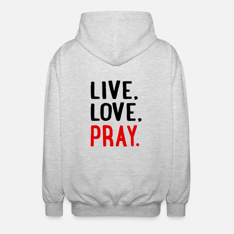 prier - Veste à capuche unisexe - gris clair chiné