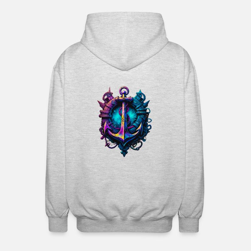 Anchor - Unisex Hooded Jacket - light heather grey