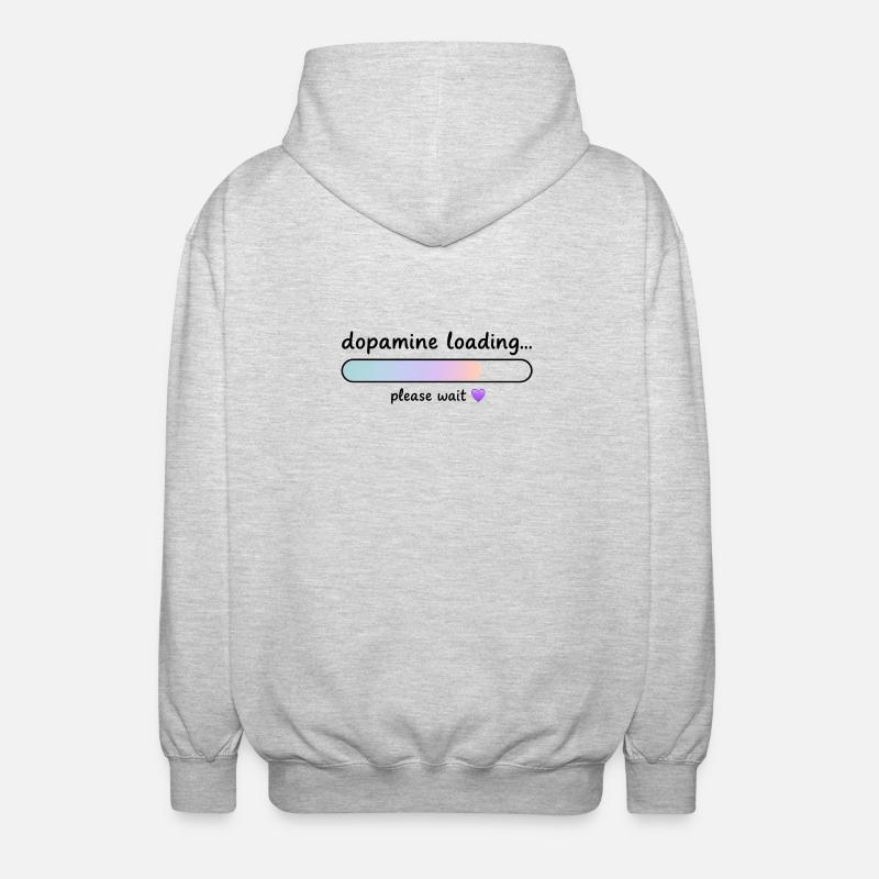 Dopamine Loading Gradient - Unisex Hooded Jacket - light heather grey