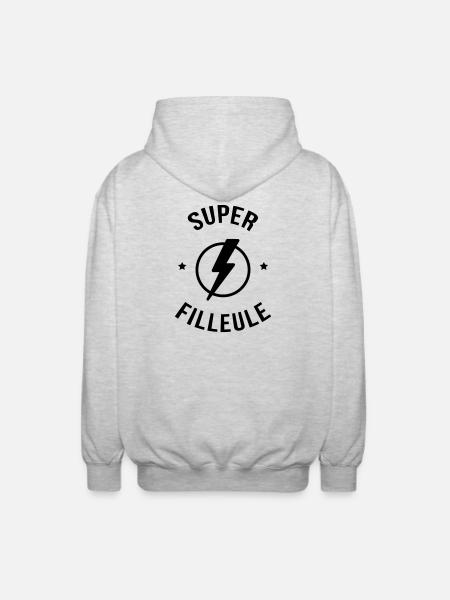 Filleul Filleule Baptême Parrain Marraine - Unisex Hooded Jacket - light heather grey