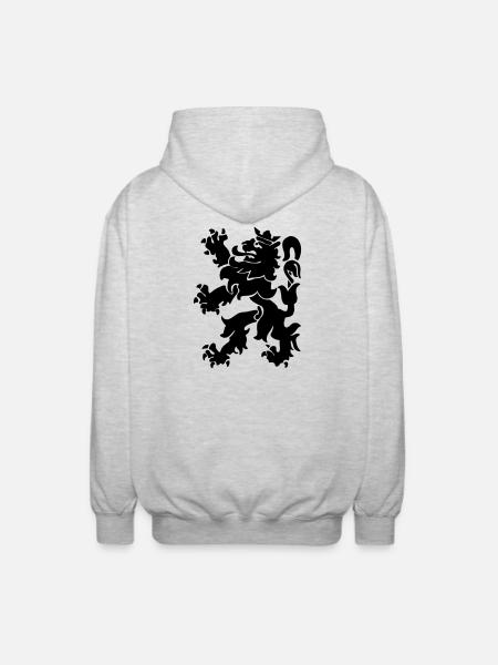 Lion lion Lowe León crown - Unisex Hooded Jacket - light heather grey