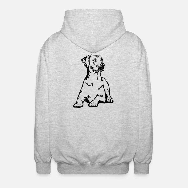 Rhodesian Ridgeback - Veste à capuche unisexe - gris clair chiné