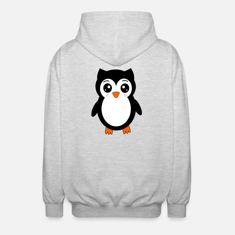 Eule schwarz Vogel Vögelchen Tiere Geschenk - Unisex Kapuzenjacke - Hellgrau meliert