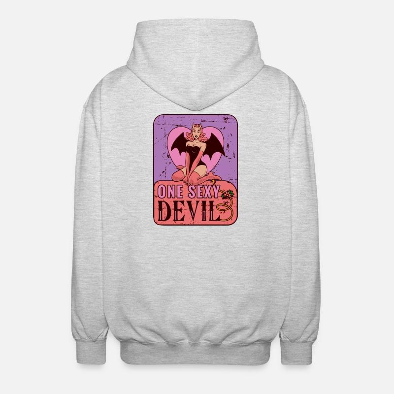 Sexy devil - Unisex Hooded Jacket - light heather grey
