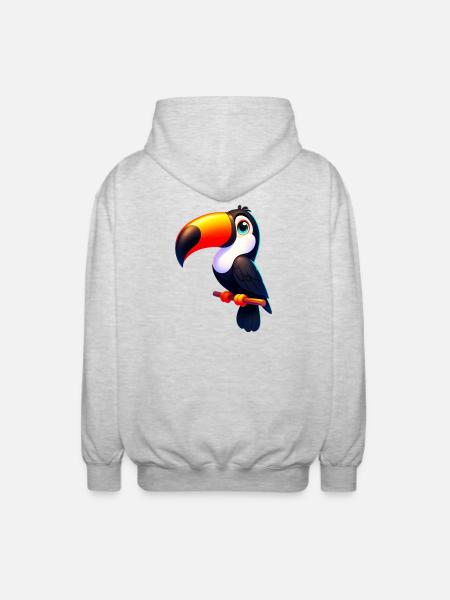 Toucan - Unisex Hooded Jacket - light heather grey