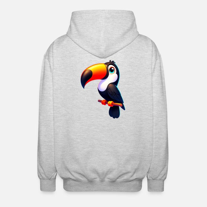 Tukan - Unisex Kapuzenjacke - Hellgrau meliert