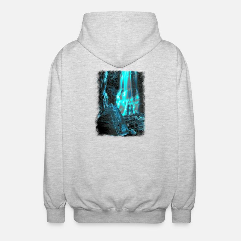 Cascade Rocheuse - Veste à capuche unisexe - gris clair chiné