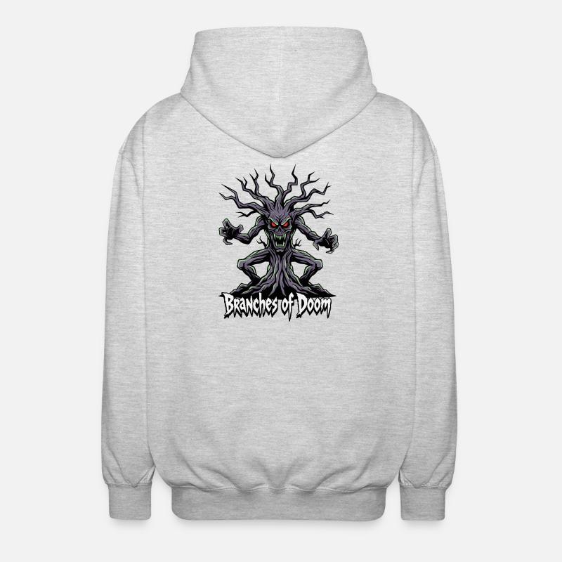 Branches of Doom – Dämonischer Baumgeist - Veste à capuche unisexe - gris clair chiné