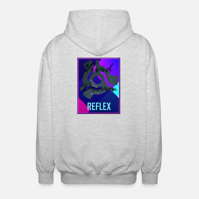 Reflex von Vivid Dream - Unisex Kapuzenjacke - Hellgrau meliert