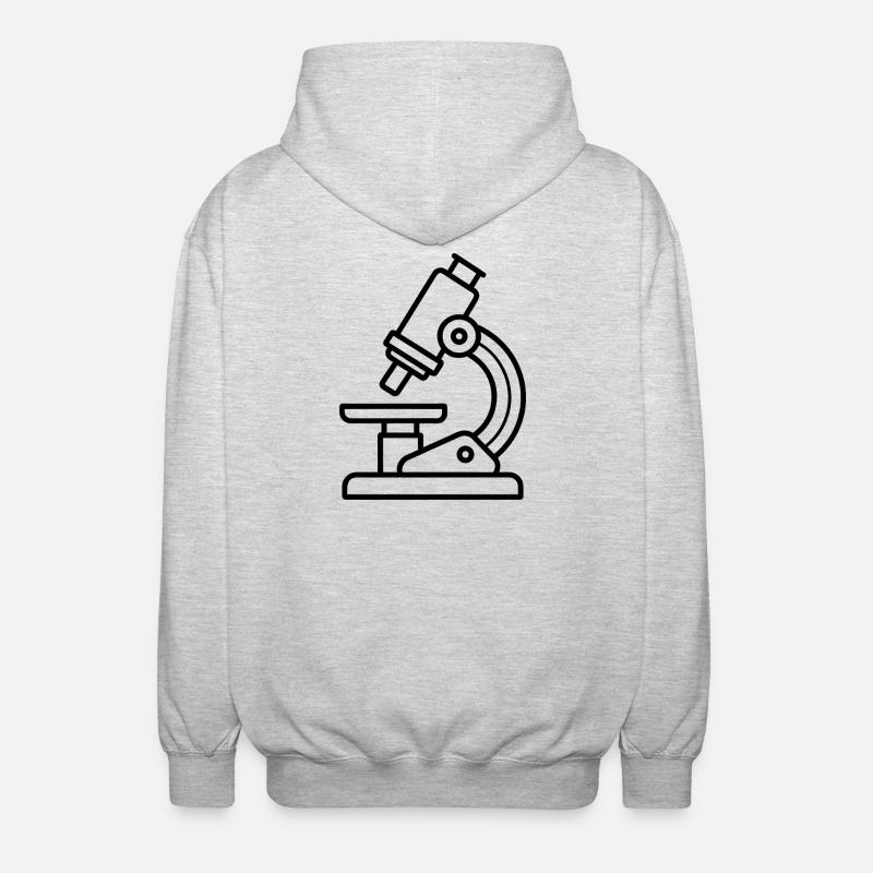 Microscope - Veste à capuche unisexe - gris clair chiné