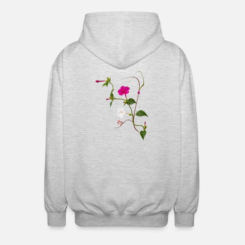Fleur Miraculeuse Zen Blossoms Design - Veste à capuche unisexe - gris clair chiné