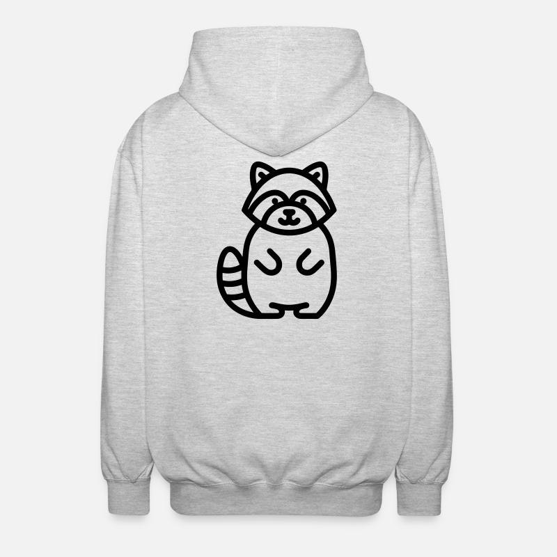 Waschbär - Unisex Kapuzenjacke - Hellgrau meliert