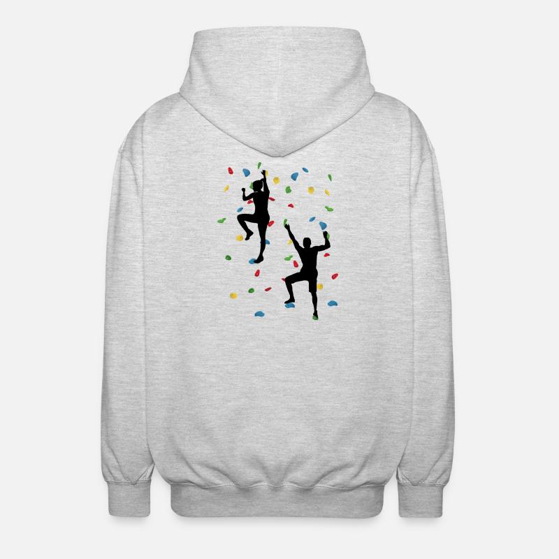 Climbing Wall Duo – Climbing Challenge - Unisex Hooded Jacket - light heather grey