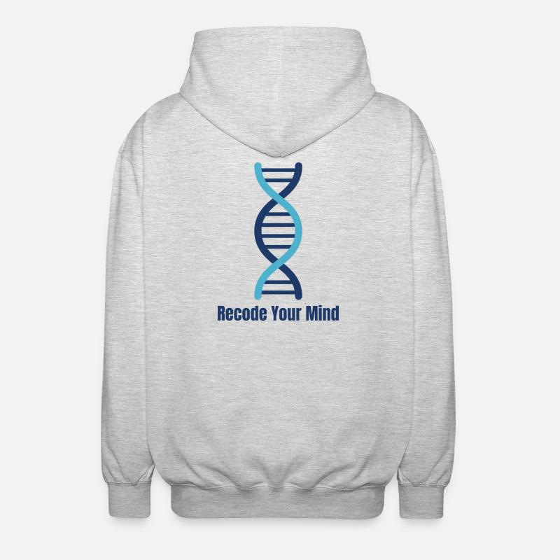 Recodez votre mentalité d’ADN mental - Veste à capuche unisexe - gris clair chiné