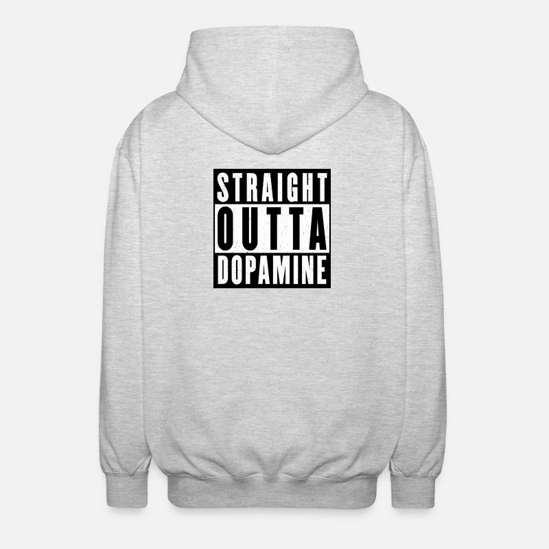 Dopamine Boost Bold Typography - Unisex Hooded Jacket - light heather grey