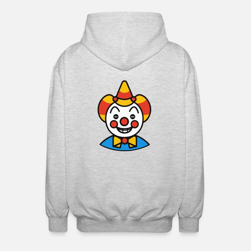 Halloween Clown Comic - Unisex Hooded Jacket - light heather grey