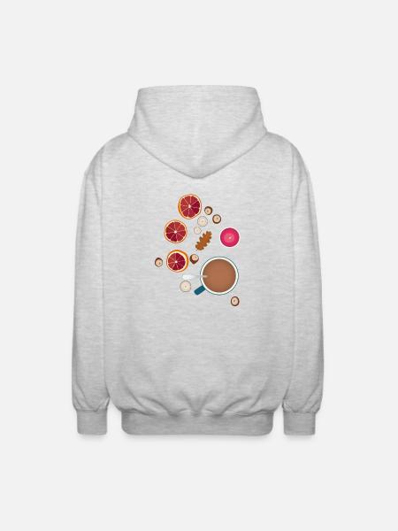 Hygge Fall Feelings Gift - Unisex Hooded Jacket - light heather grey